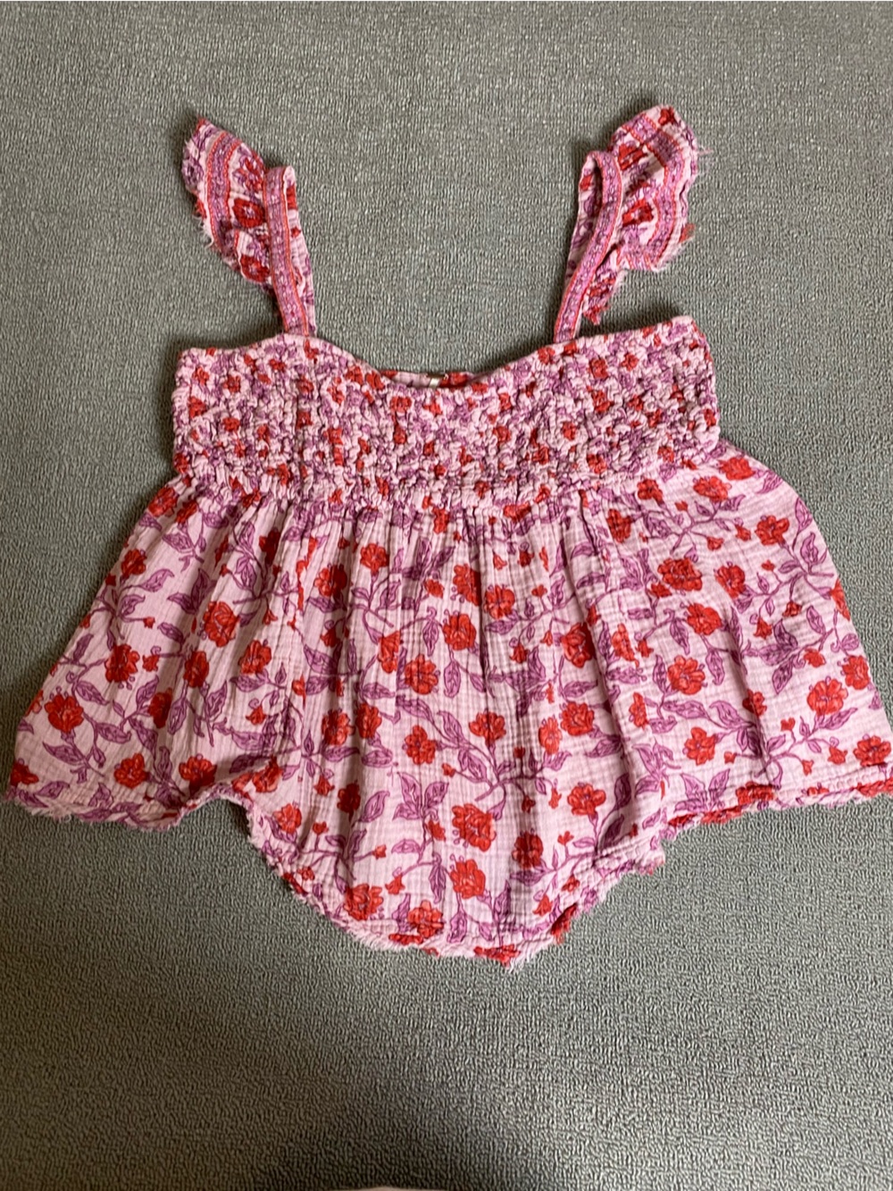 Free People 100% Cotton Boho Baby Doll Top Summer Spring Cottagecore Fairy Core